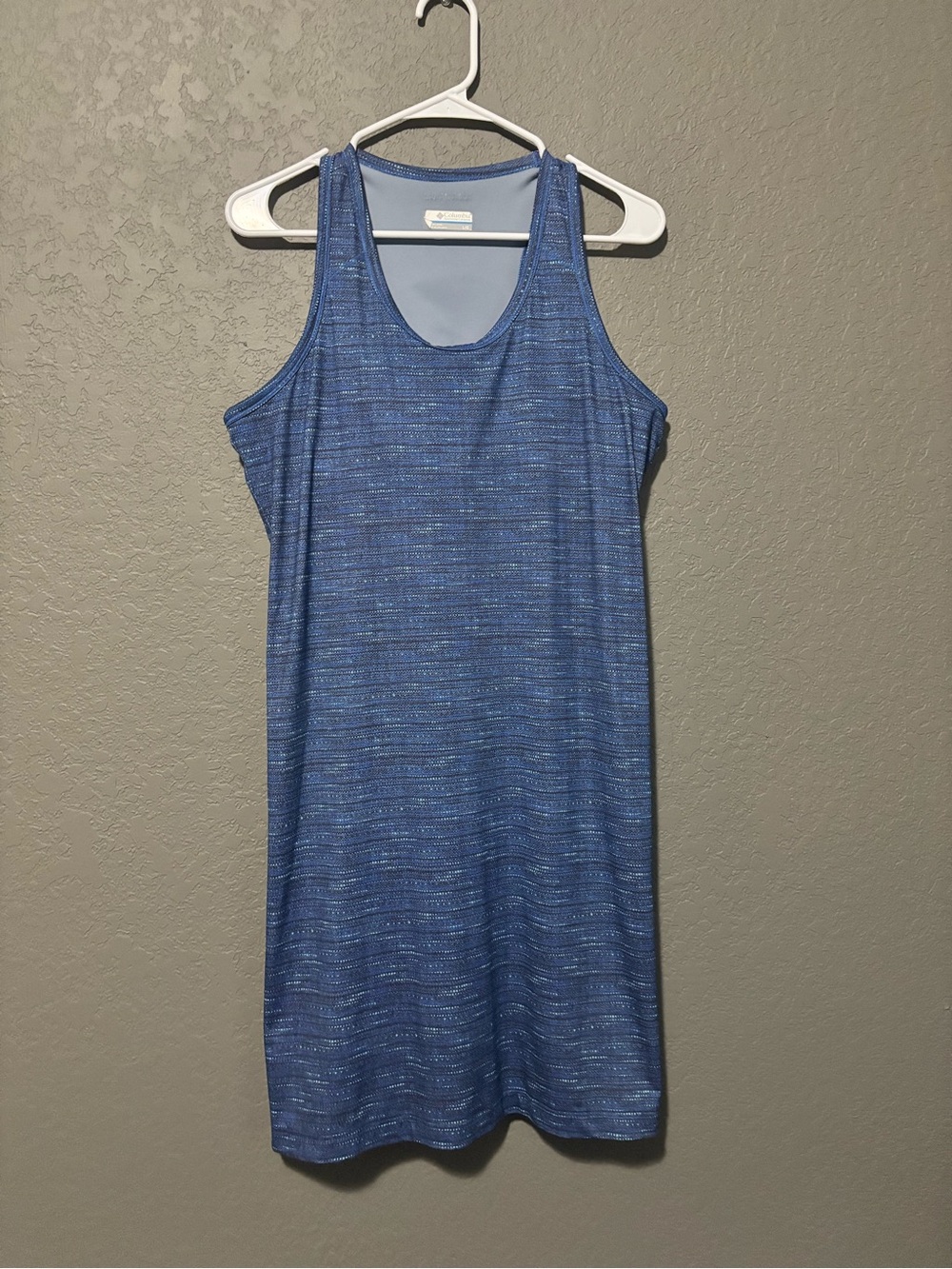 Columbia Blue Heathered Athletic Tank
